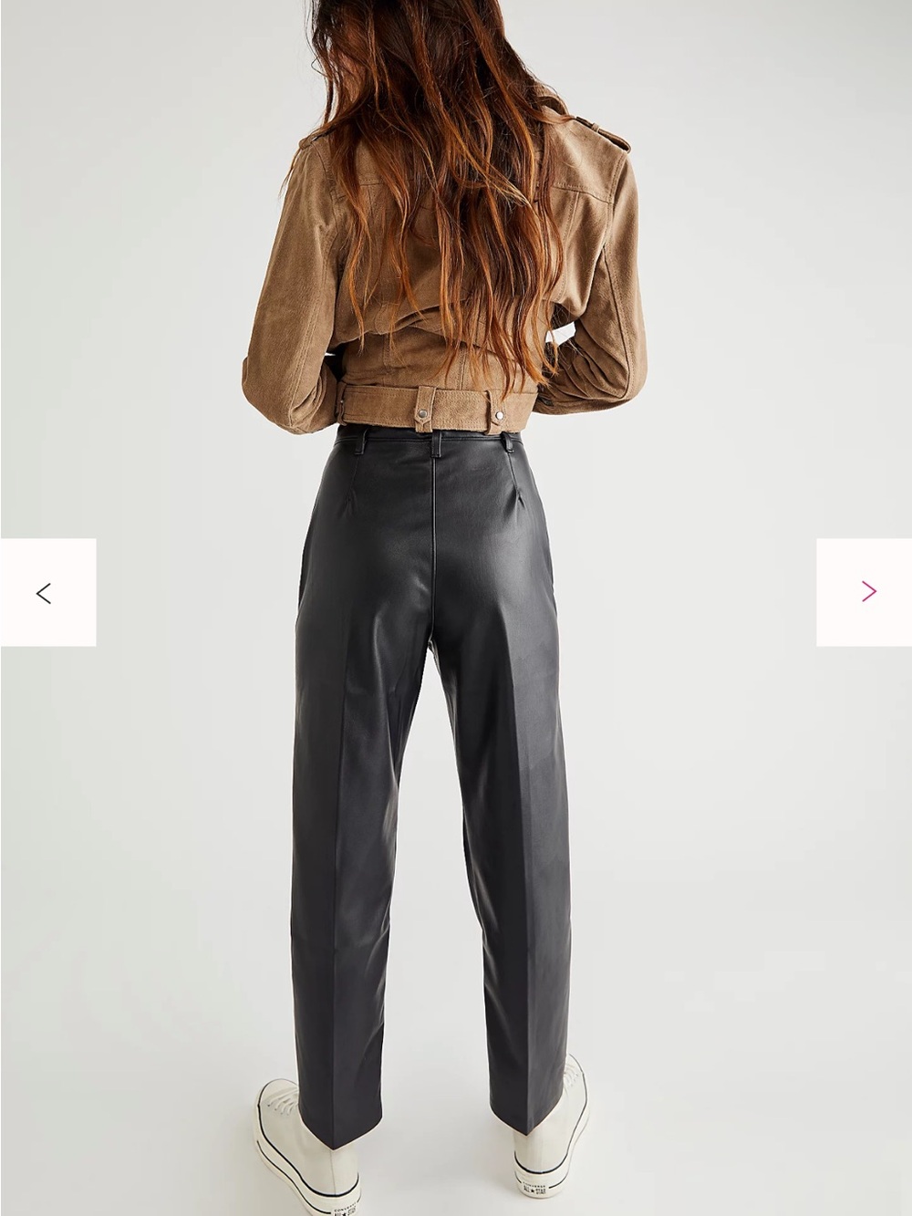 Levi’s Made & Crafted Math Club Slacks Black Faux Leather Slacks Pants 28 - Picture 2 of 16